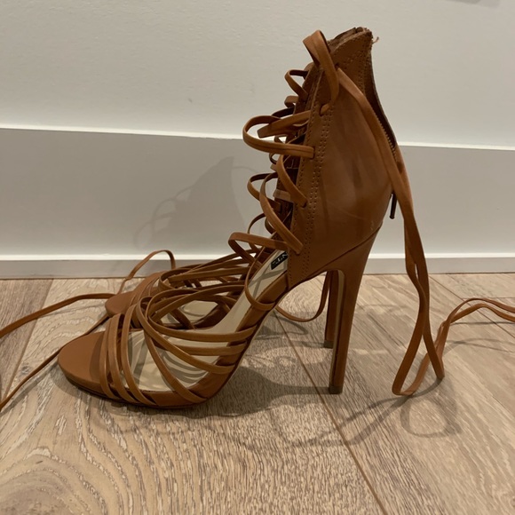 Shoemint brown leather strappy heels - Picture 2 of 7